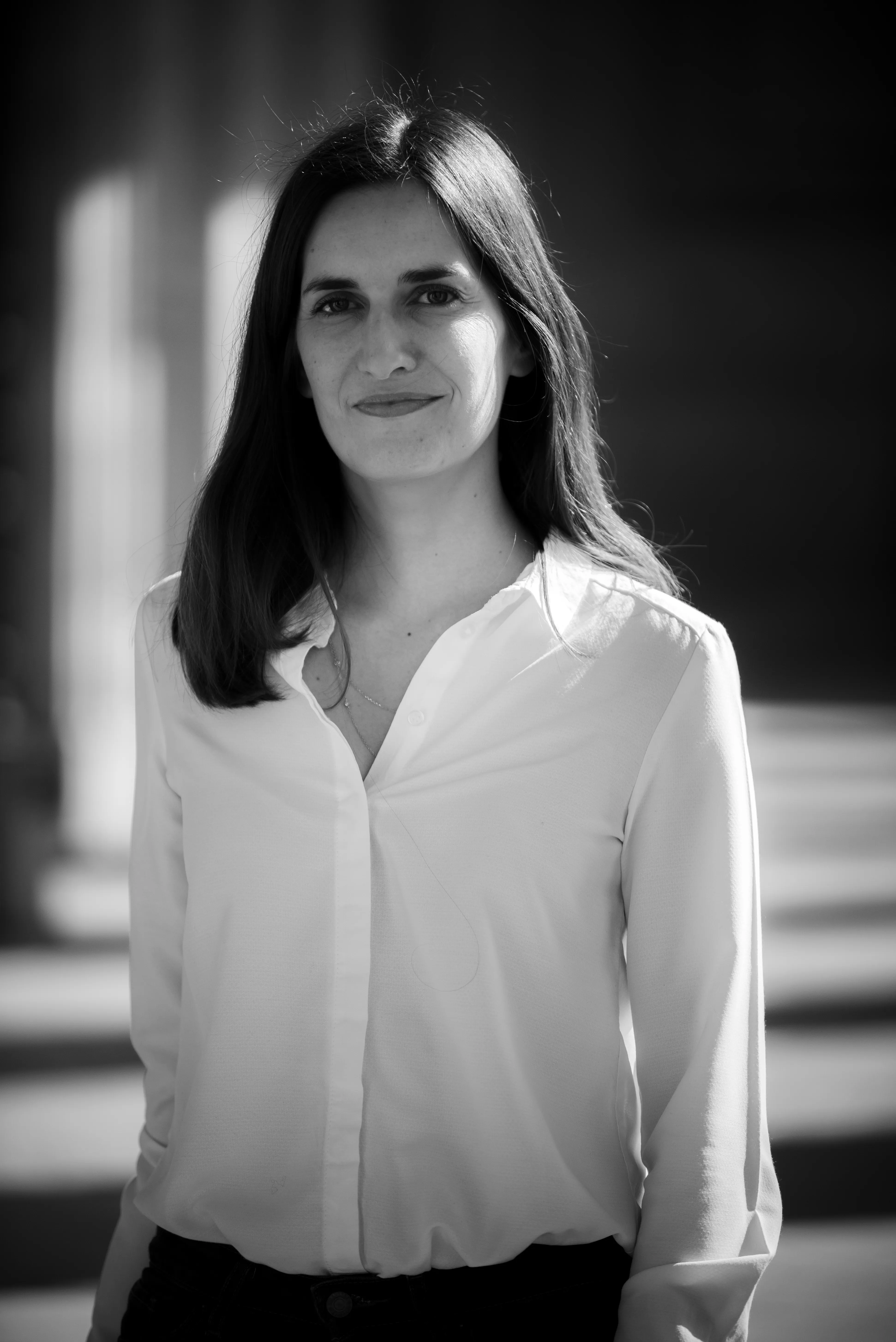 Samantha Gallay, portrait noir et blanc
